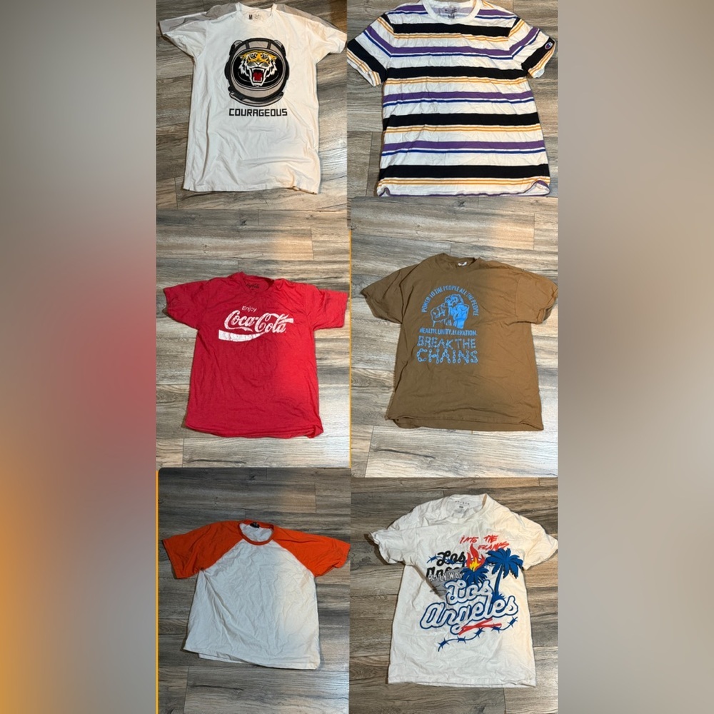 Six Graphic Tees Size Medium